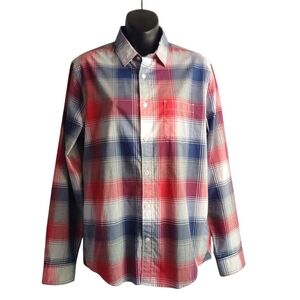 Express Men's Button Up Shirt Multicolor Plaid Slim Soft Wash Sz S NWT